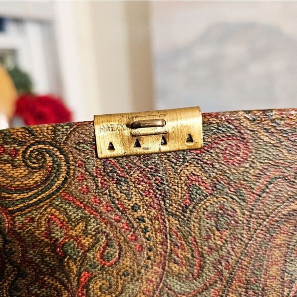 VTG Made In Korea Evelope Style Paisley Print Portfolio Briefcase. - Picture 8 of 15